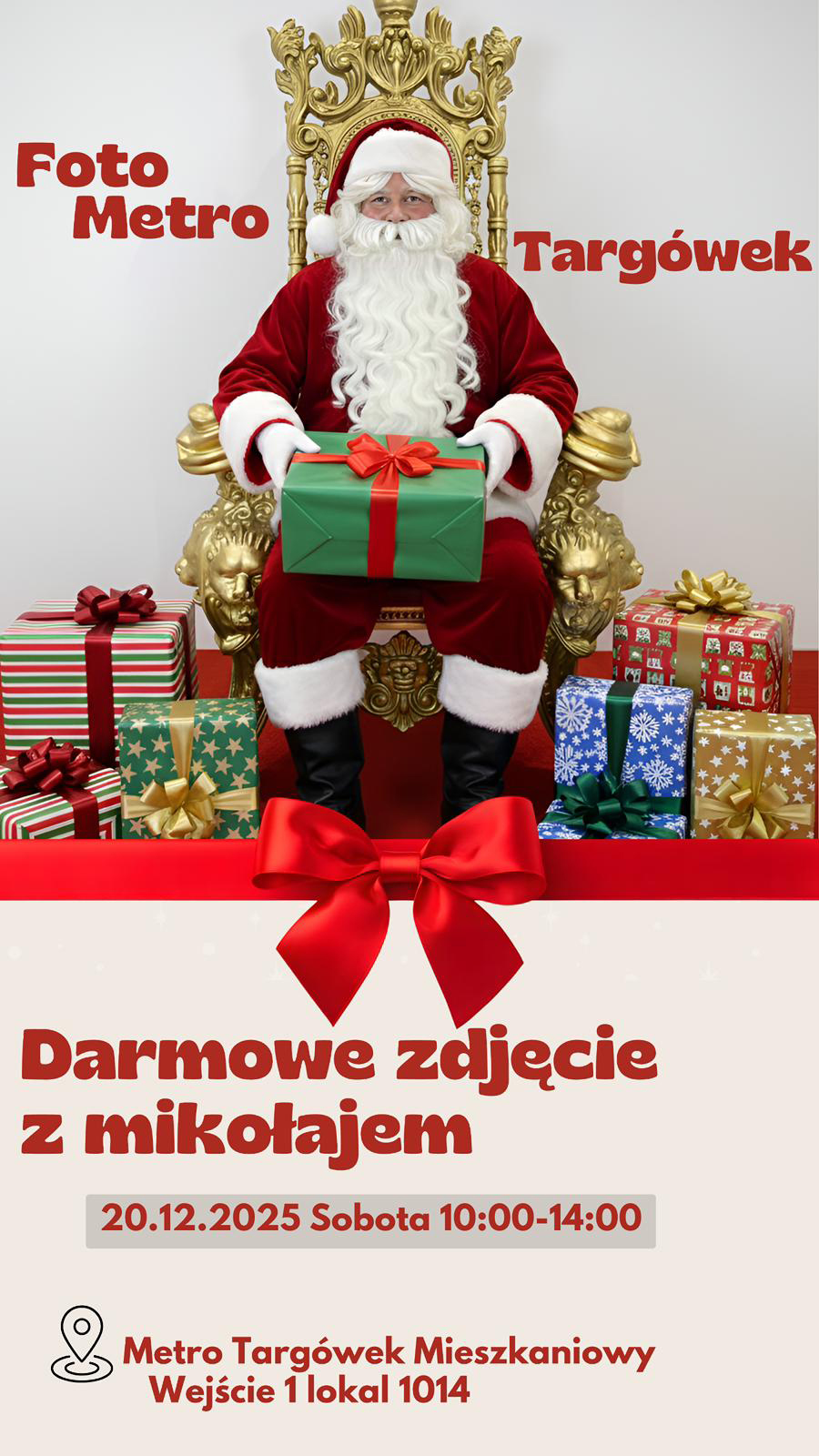 Spotkanie z mikołajem w studio Foto Metro Targówek lok 1014